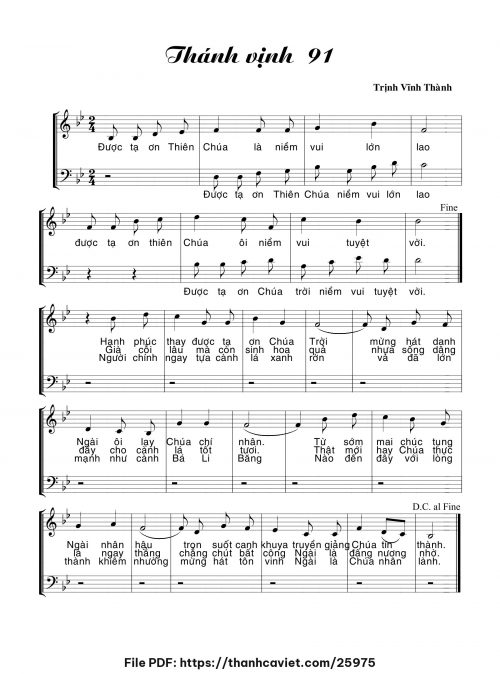 Thánh vịnh 91 - Trịnh Vĩnh Thành - trang 1