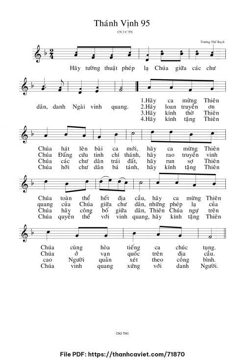 Thánh vịnh 95 - Trương Thế Bạch - trang 1
