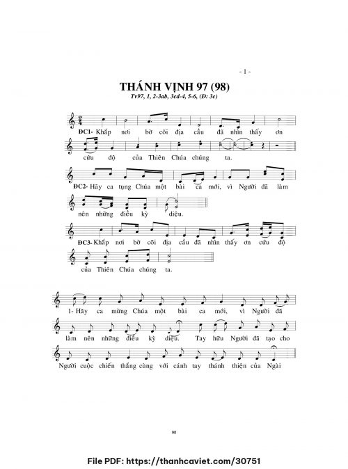 Thánh vịnh 97 - Lm. Minh Hân - trang 1