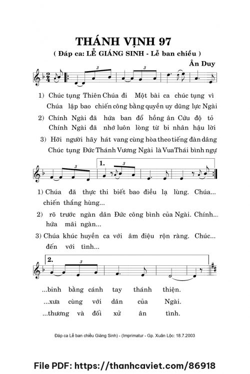 Thánh Vịnh 97 - Ân Duy - trang 1