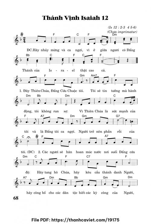 Thánh vịnh Isaiah 12 - Trần Quang Hiển - trang 1