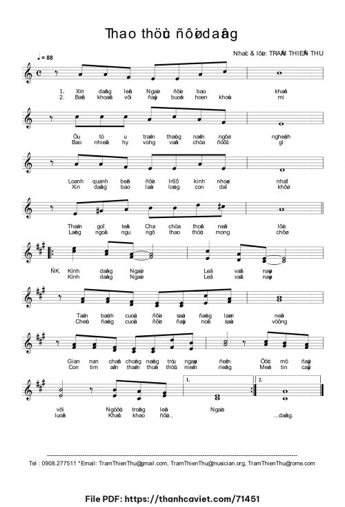 Thao thức đời dâng - Trầm Thiên Thu - trang 1