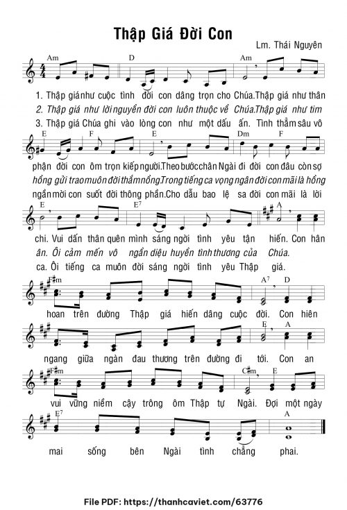 Thập giá đời con - Lm. Thái Nguyên - trang 1