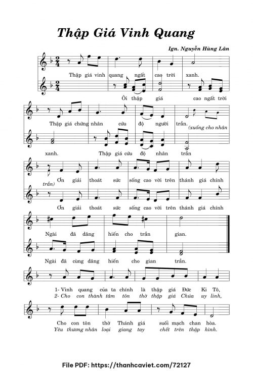 Thập giá vinh quang - Nguyễn Hùng Lân - trang 1