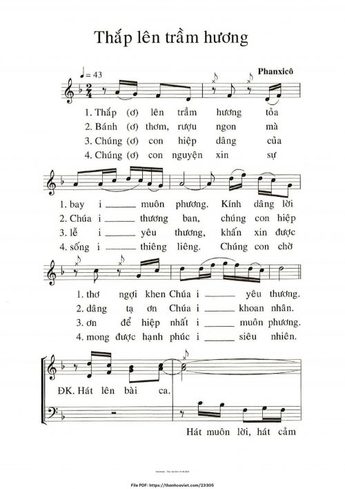 Thắp lên trầm hương - Phanxicô - trang 1