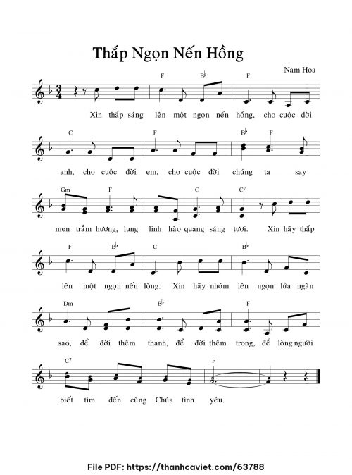 Thắp ngọn nến hồng - Hùng Lân - trang 1