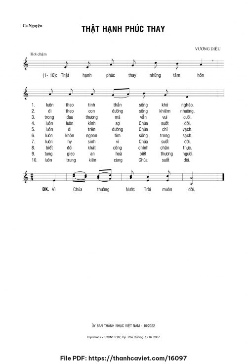 Thật hạnh phúc thay - Lm. Vương Diệu - trang 1