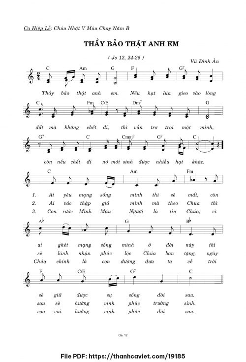 Thầy bảo thật anh em - Vũ Đình Ân - trang 1