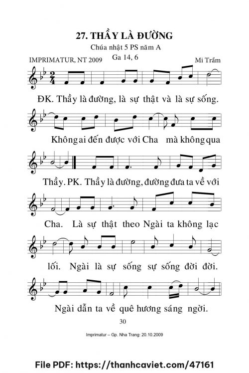 Thầy là đường [CN5 PSA] – - Lm. Mi Trầm - trang 1