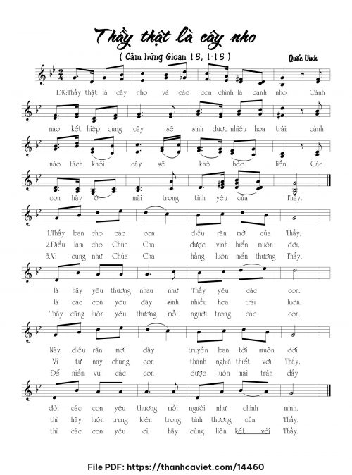 Thầy thật là cây nho - Quốc Vinh - trang 1