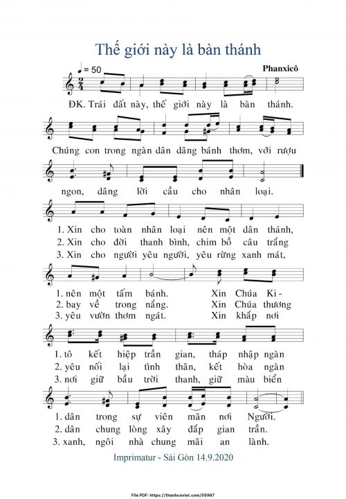 Thế giới này là bàn thánh - Phanxicô - trang 1