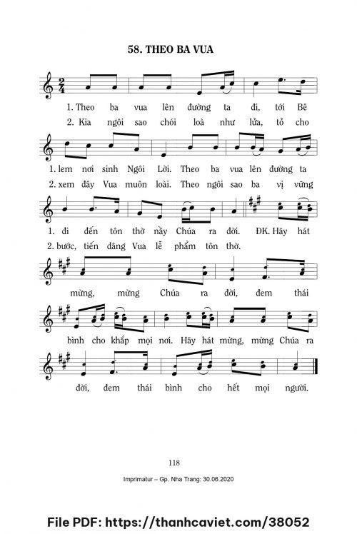 Theo Ba Vua [Lễ Hiển Linh ABC] – - Lm. Mi Trầm - trang 1