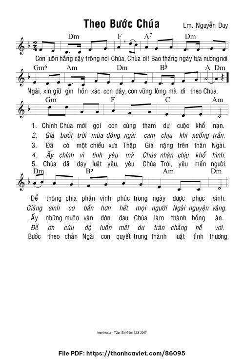 Theo bước Chúa - Lm. Nguyễn Duy - trang 1