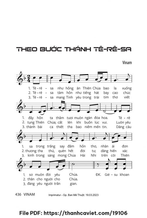 Theo bước Thánh Têrêsa - Vinam - trang 1