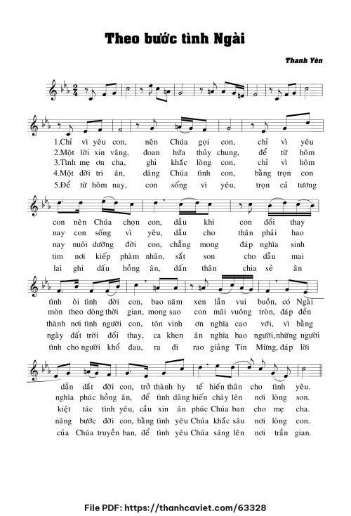 Theo bước tình Ngài - Thanh Yên - trang 1