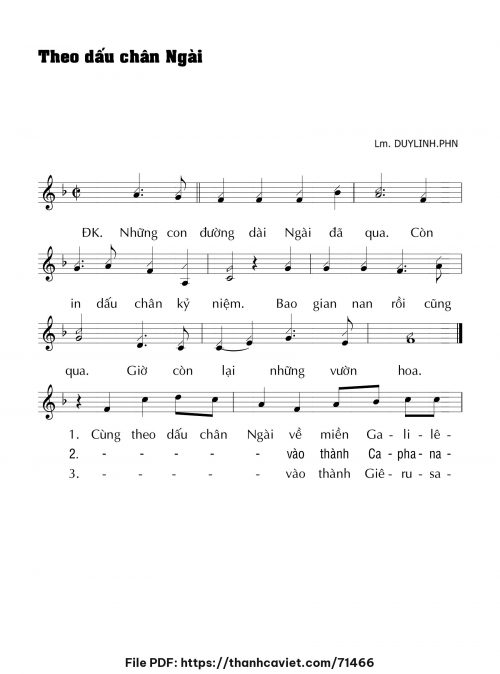 Theo dấu chân Ngài - Lm. DUYLINH.PHN - trang 1