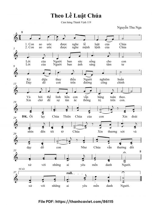 Theo Lề luật Chúa - Nguyễn Thu Nga - trang 1