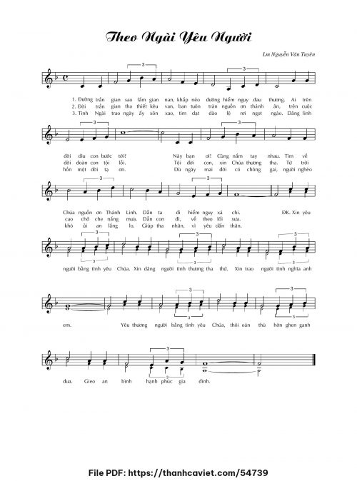 Theo Ngài yêu người - Lm. Nguyễn Văn Tuyên - trang 1