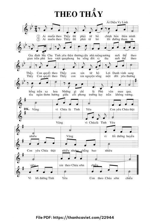 Theo Thầy - Sr. Ái Diệu Vy Linh - trang 1