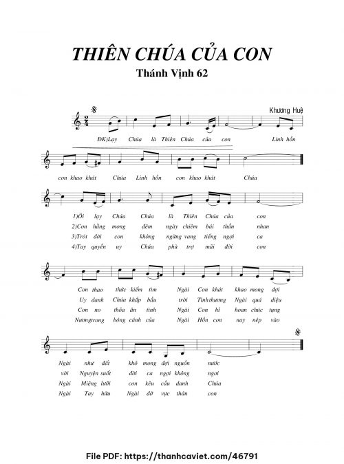 Thiên Chúa của con - Khương Huệ - trang 1