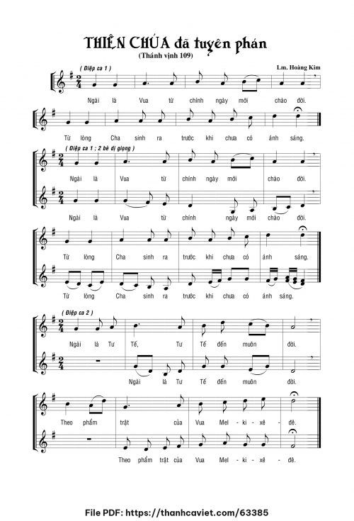 Thiên Chúa đã tuyên phán - Lm. Hoàng Kim - trang 1