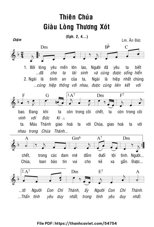 Thiên Chúa giàu lòng thương xót - Lm. Ân Đức - trang 1