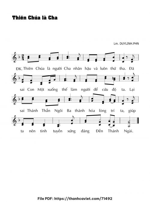 Thiên Chúa là Cha - Lm. DUYLINH.PHN - trang 1