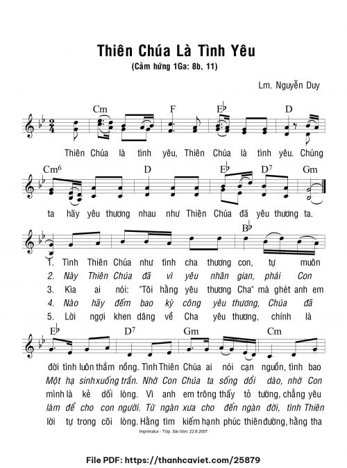 Thiên Chúa là tình yêu - Lm. Nguyễn Duy - trang 1