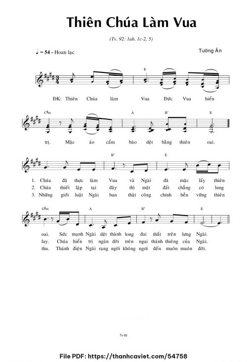 Thiên Chúa làm Vua - Tường Ân - trang 1