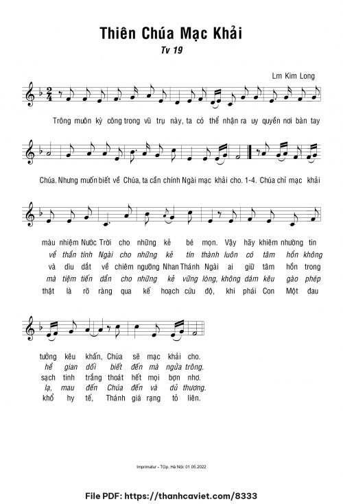 Thiên Chúa mạc khải - Lm. Kim Long - trang 1