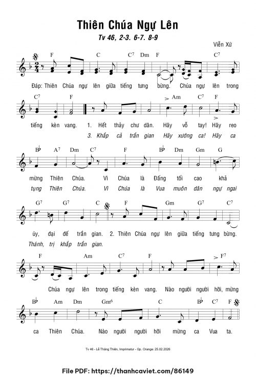 Thiên Chúa ngự lên - Viễn Xứ - trang 1