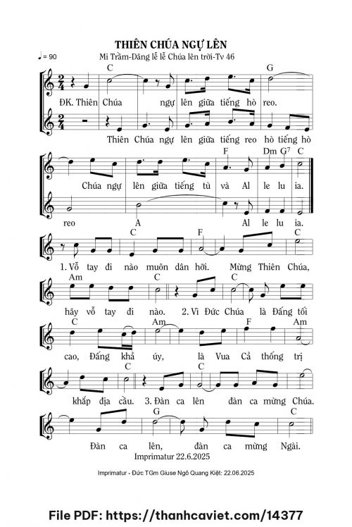 Thiên Chúa ngự lên - Lm. Mi Trầm - trang 1