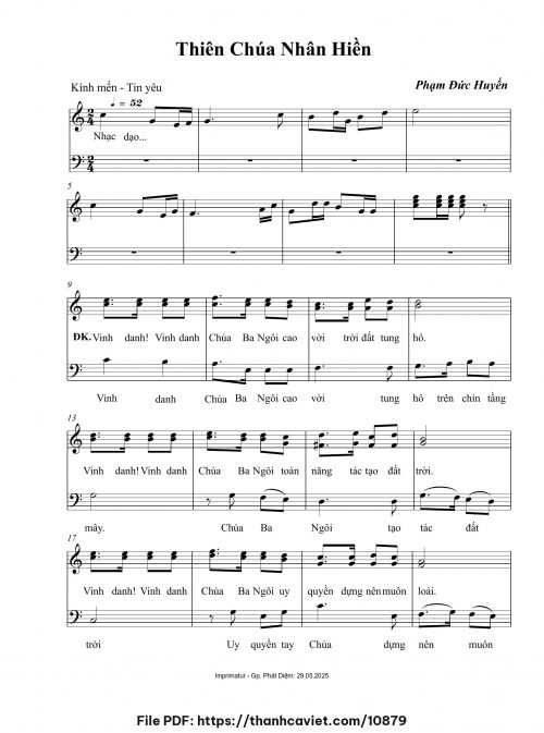 Thiên Chúa nhân hiền - Phạm Đức Huyến - trang 1