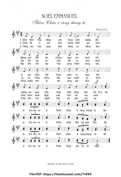 Thiên Chúa ở cùng chúng ta - Sr. Hương Đan - trang 1