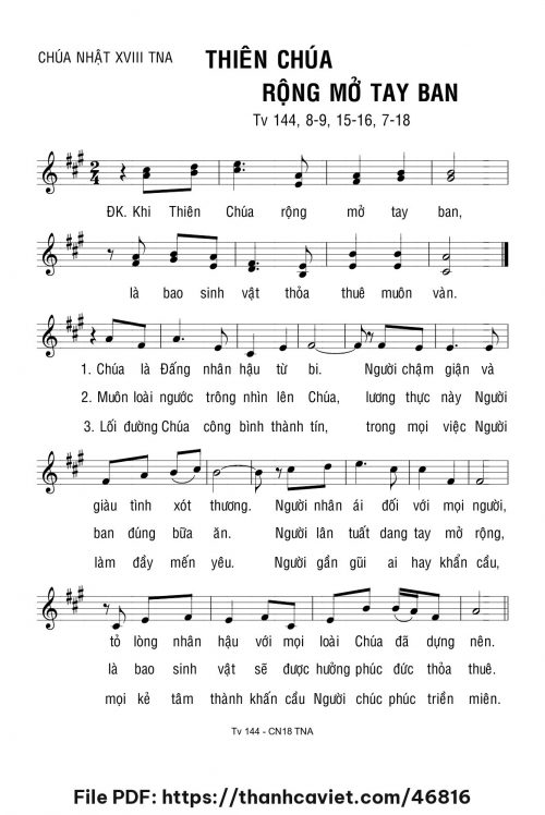 Thiên Chúa rộng mở tay ban - Lm. Bạch Vân - trang 1
