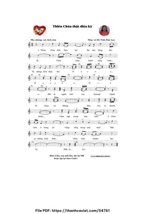 Thiên Chúa thật diệu kỳ - Trần Kim Lan - trang 1