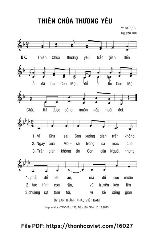 Thiên Chúa thương yêu - Lm. Nguyên Hữu - trang 1