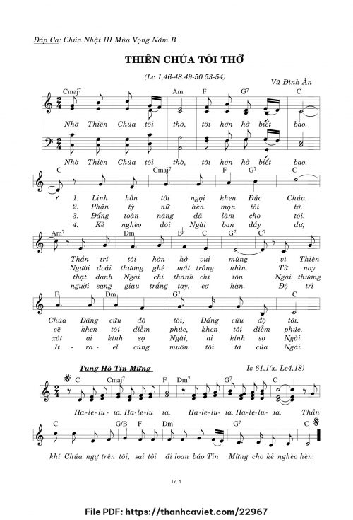 Thiên Chúa tôi thờ - Vũ Đình Ân - trang 1