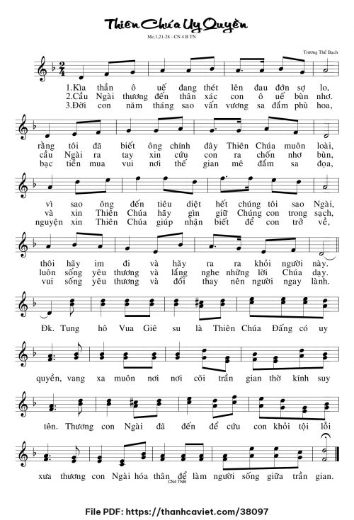 Thiên Chúa uy quyền - Trương Thế Bạch - trang 1