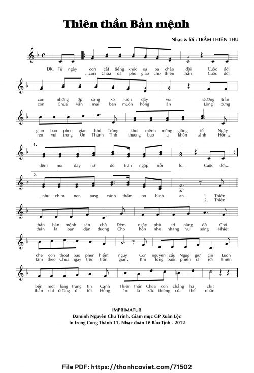 Thiên Thần bản mệnh - Trầm Thiên Thu - trang 1