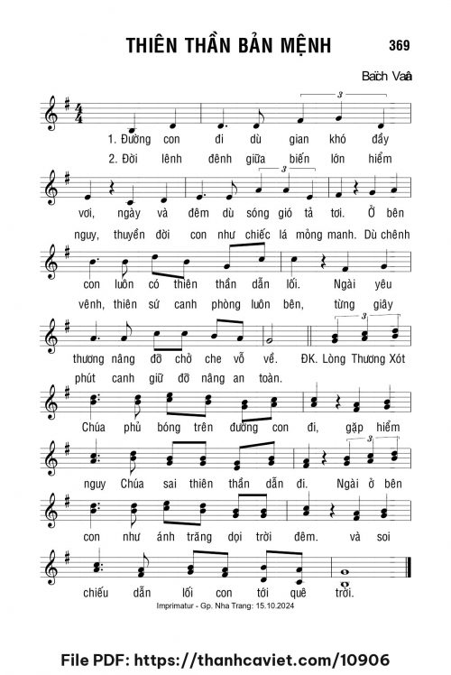 Thiên Thần bản mệnh - Lm. Bạch Vân - trang 1