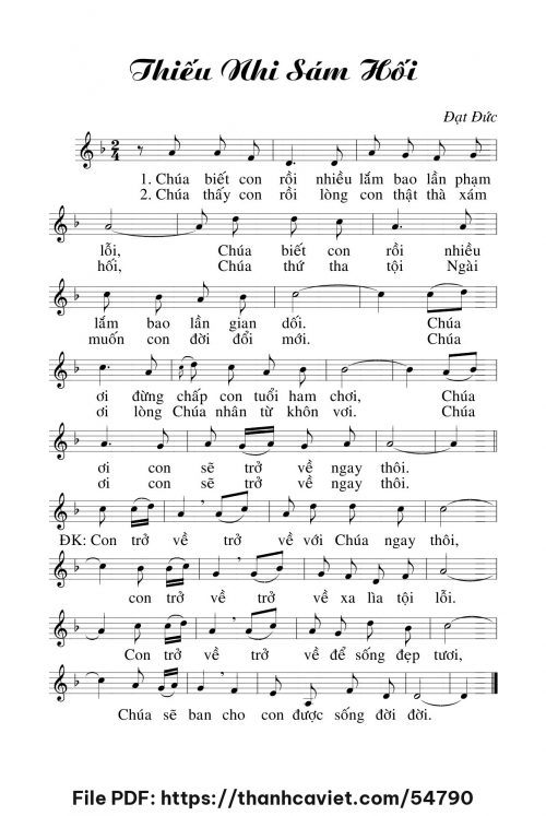 Thiếu nhi sám hối - Đạt Đức - trang 1