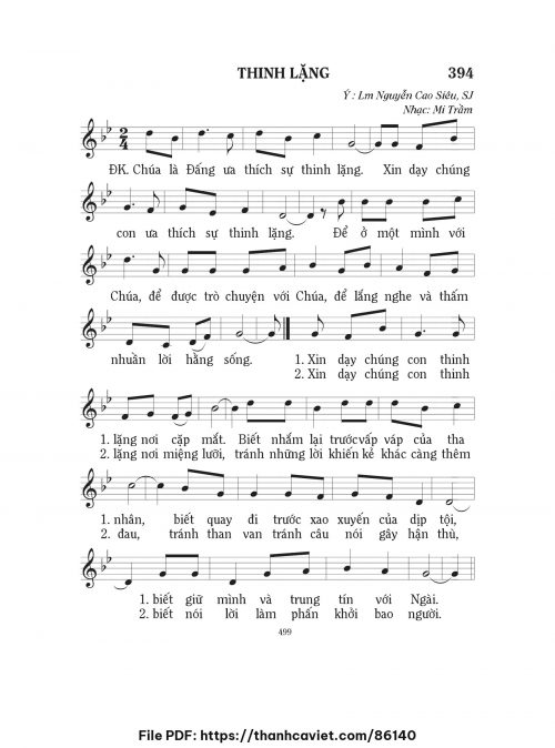 Thinh lặng - Lm. Mi Trầm - trang 1