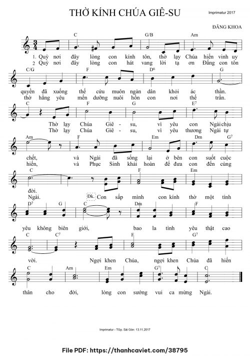 Thờ kính Chúa Giêsu - Đăng Khoa - trang 1