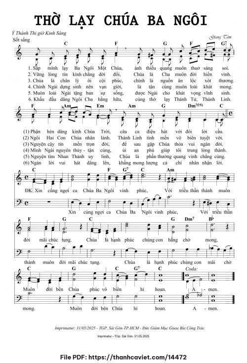 Thờ lạy Chúa Ba Ngôi - Lm. Giang Tâm - trang 1