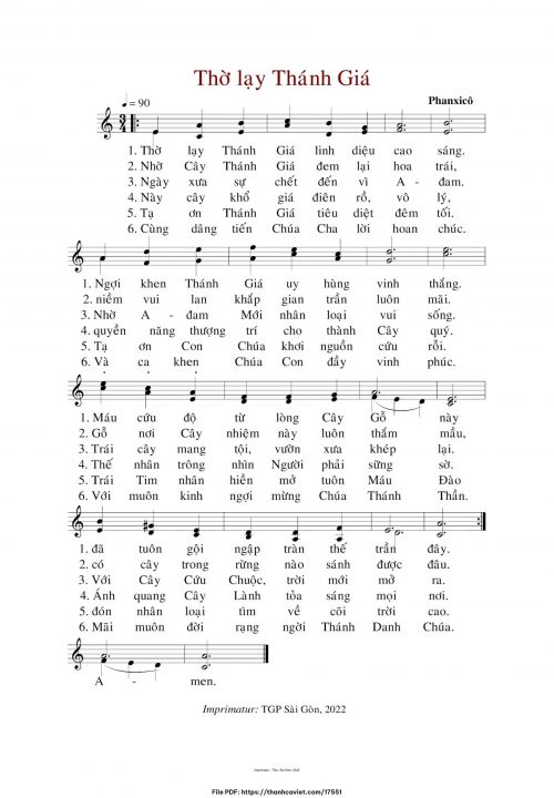 Thờ lạy Thánh Giá - Phanxicô - trang 1