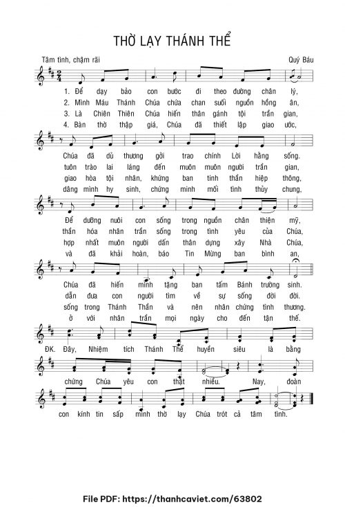 Thờ lạy Thánh Thể - Lm. Quý Báu - trang 1