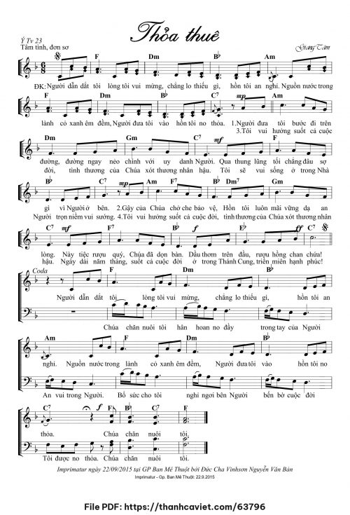 Thỏa thuê - Lm. Giang Tâm - trang 1