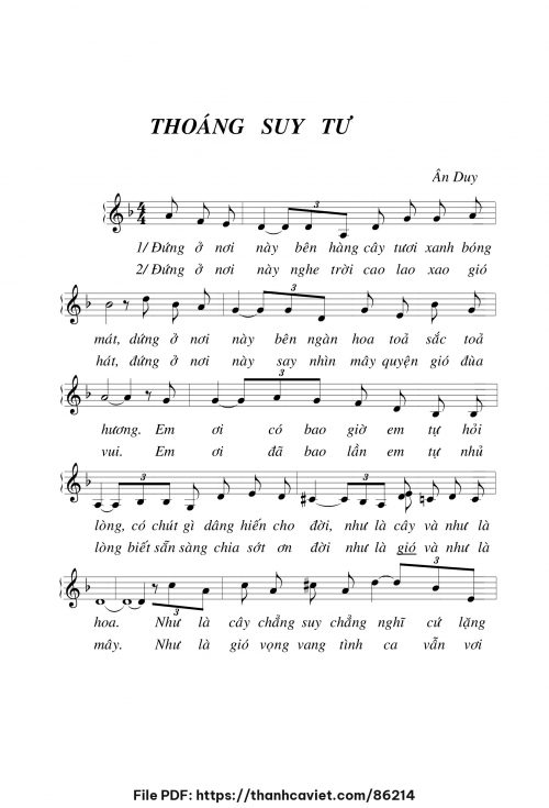 Thoáng suy tư - Ân Duy - trang 1
