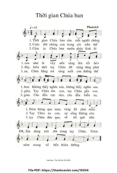 Thời gian Chúa ban - Phanxicô - trang 1